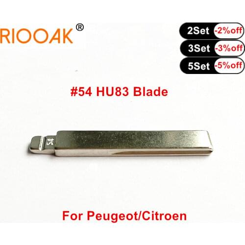 15/20/30pcs KD VVDI Folding Flip Uncut Key Blade Car Key Blank #54 HU83 For Peugeot 301/307/308/408 Citroen C3/C4L/C5