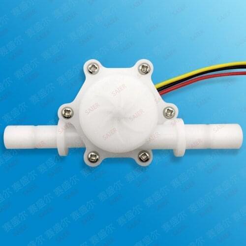 2PCS Water Flow Meter Flowmeter Hall Flow Sensor indicator counter caudalimetro water heater 0.3-10L/min 0.8MPa 4.5-18V