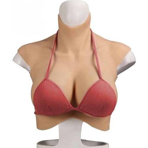 Oversize Crossdresser Realistic Fake Boobs C-H Cup Oil Free Silicone Breast Forms Mens Boys Cosplay Shemale