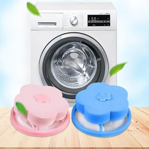 Flower Shape Washing Machine Hair Removal Laundry Ball Floating Filter Mesh Bag