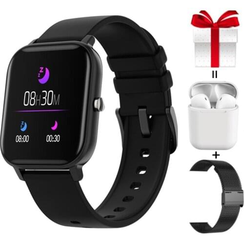 P8 Smart Watches+Strap+Earphone Mens Wrist Watch Heart Rate Measurement Sleep Monitor Call Message Notification Clcok VS Y20