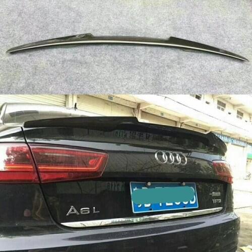 For Audi A6 C7 Spoiler 2012-2018 High Quality Carbon Fiber Rear Trunk Roof Spoiler Wing Car Styling