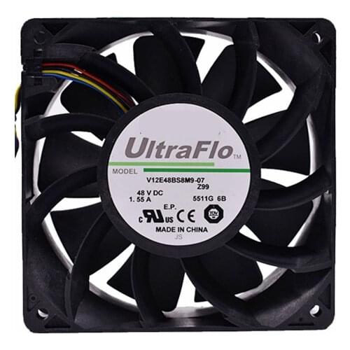 1pcs V12E48BS8M9-07 12038 120*120*38mm 120mm 48V 1.55A 4-P pwm case cooling fan