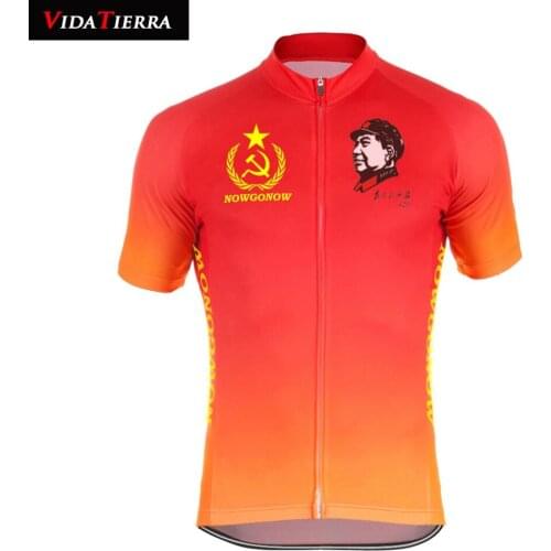 VIDATIERRA 2019 cycling jersey red Chairman Mao maillot clothing Serve the people Chinese style leader winner lucky classic