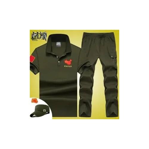 Military tactics of army green dress shirt uniform soldier summer combat uniform man