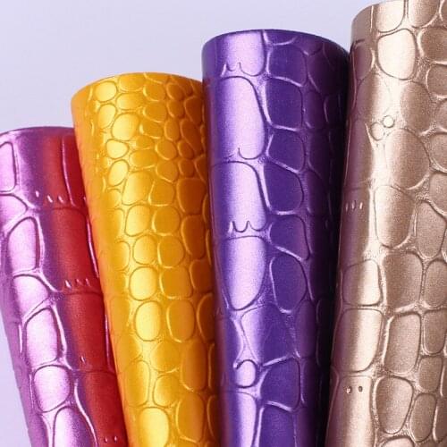 Highlighted Alligator-print Leather Fabric Crocodile-print Pu-leather Packaging Leather Mermaid Fabric