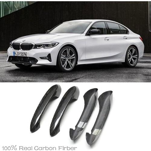 For BMW 3 series G20 320d 330i M340i M sport 340i 2019 2020 High Quality Carbon Fiber Door Handle protection cover Trims Fits