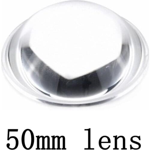10pcs 50mm Water Clear Convex Lens Optical Hight Quality Glass LED Lens For Auto Led Car Lamp