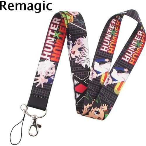 20pcs HUNTER×HUNTER Lanyards Cool Neck Strap webbings ribbons Phone Keys ID Card Holder Lanyard For Keys DIY Hang Ropes