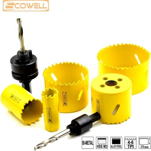 20% OFF 7PCS Top Quality Bi-metal M3 Holesaw Cutter for metal and wood working,High Speed Steel 19mm-73mm holesaw kits In Bulk