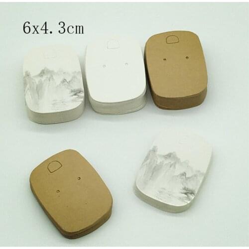 200pcs 6x4.3cm Earring Display Card Jewelry Display Cards Earring Holders for Hanging Earrings Studs Eardrops
