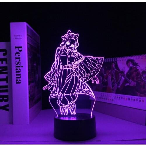 3D Lamp Anime Demon Slayer Kocho Kanae Light for Bedroom Decor Child Kids Birthday Gift Manga Kocho Kanae Lamp Kimetsu No Yaiba