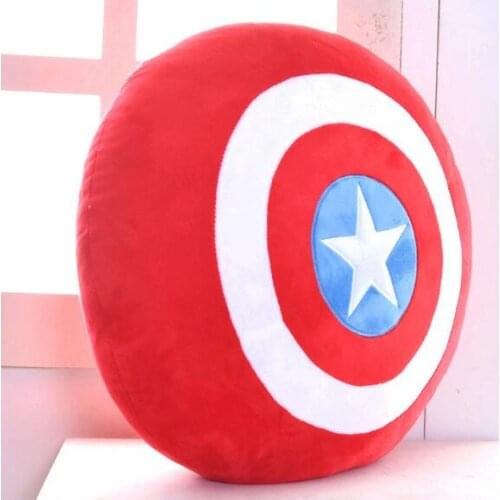 40cm Marvel Avengers Captain Americas Shield Cosplay Super Hero Plush Peluche Toys Soft Stuffed Pillow Toys Gift for Kids