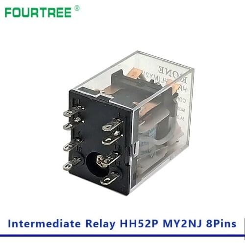 5Pcs Intermediate Relay Coil General DPDT Mini Electromagnetic Relay Switch With LED 8/11/14 Pins AC 110V 220V DC 12V 24V