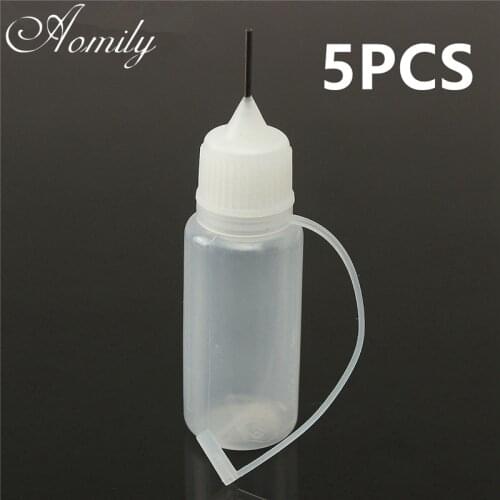 Aomily 5pcs/Set 10ml Jam Painting Squeeze Bottles with Nozzles Cake Decor Family Baking Pastry Bottle Drawing Tools Jam Pot