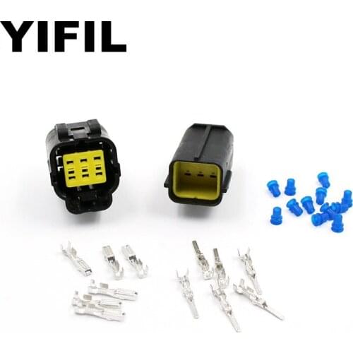 5sets 6 Pin/Way Female Male Automotive Electrical Accelerator Pedal Sensor Connector Plug For Hyundai 174262-2 174264-2/174265-7