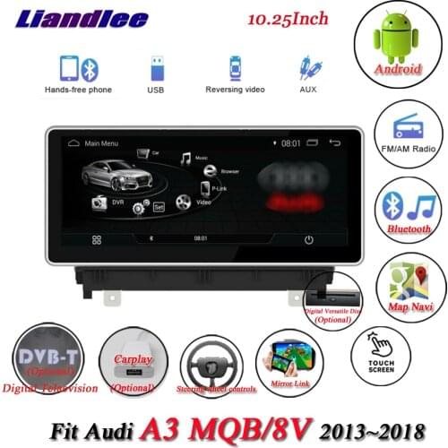 Car Android Multimedia System For Audi A3 8V MBQ 2013-2018 Radio GPS Navigation Player Carplay Androidauto Stereo HD Screen