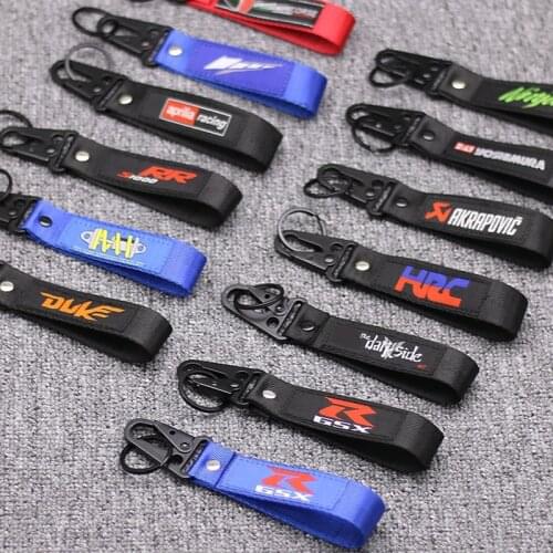 NEW Motorcycle Embroidery Strap Key Ring Keyring For Yamaha YZF R1 R6 / Aprilia / MV Agusta Motocross Key Chain Keychain