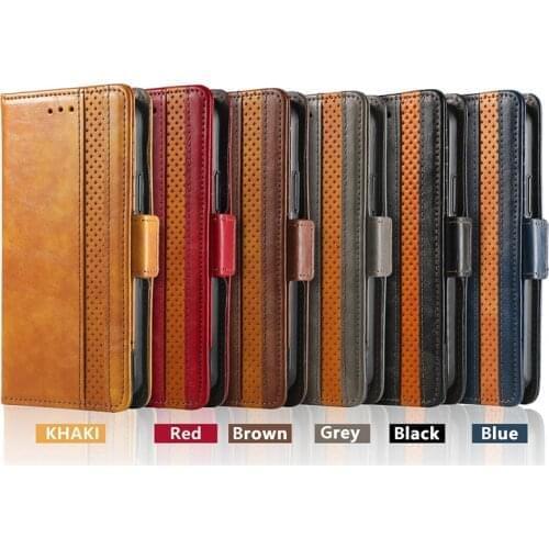 Splicing Color PU Leather Wallet Magnetic Absorb Flip Phone Cover TPU Case for iPhone 6 7 8 Plus XS XR Plus X 11 12 Pro SE Max