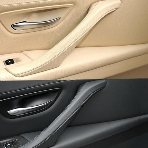 Beige Black Car left right inside Interior Handles For BMW 5 series F10 F11 Inner Door Panel Handle Pull Trim Cover