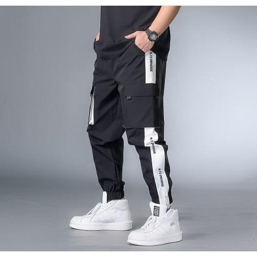 7XL 6XL XXXXL Man New Hip Hop 2020 Harajuku Joggers Streetwear Mens Pockets Harem Pants Male Summer Ankle-length Pants Oversize