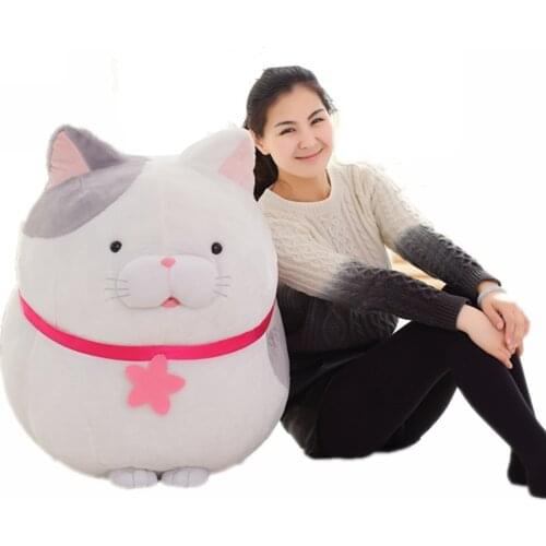 Fancytrader Big Fat Cat Plush Toy Giant Soft Stuffed Japan Anime AMUSE Cats Doll for Children 3 Colors Best Gift