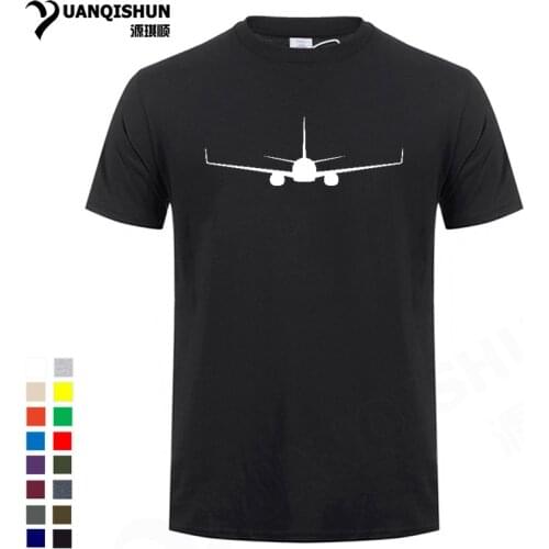 Boeing 737 Aircraft Print T-shirt High Quality 16 Colors Summer Man T Shirt New Men Short sleeves Tops Tee Tshirt Unisex Clothes