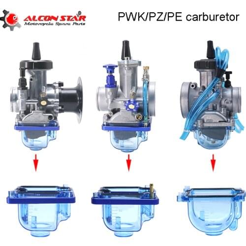 Alconstar- Motorcycle Transparent Carburetor Clear Bottom Float Bowl Oil Cup For 21-34mm PWK Keihin PE24 26 28 30 PZ26 27 30 32