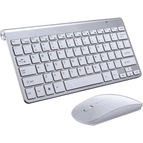 Wireless Keyboard and Mouse Comb Silent Click Mutimedia 2.4G USB Keyboard Mouse Set for Notebook Office Supplies
