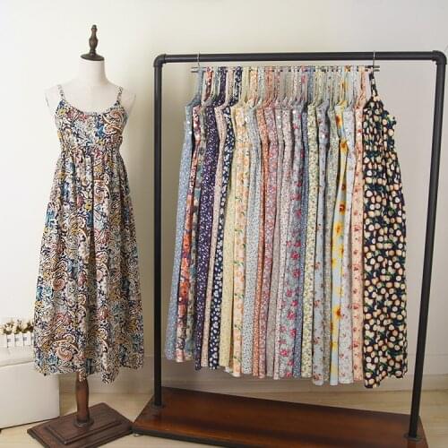 Harajuku Summer Womens Dresses Flower Pure Cotton Suspender Maxi Dresses Seaside Holiday Long Boho Dress Beach Female Skirt