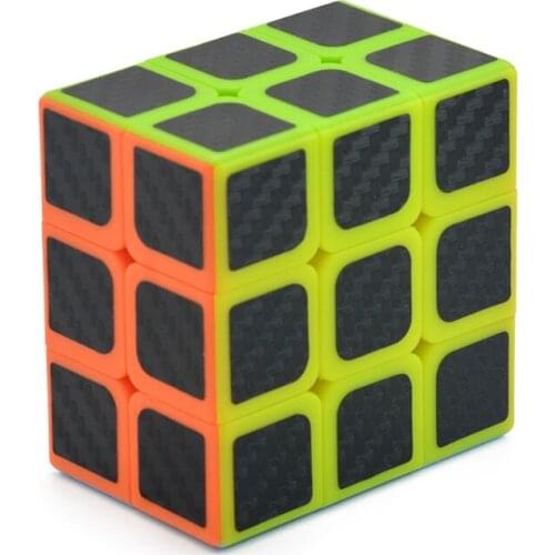 Little Carbon Fiber 2x2x3 Magic Cube Stickers Professional Magics Speed Puzzle Cubes Kids Educational Toys Children Gift