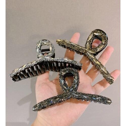 Fashion Girl Retro crystal Hair Claws Beam Hairpin Women Hair Accessories Beauty Hair Crab Clamp Headwear cute bear Hair Clip