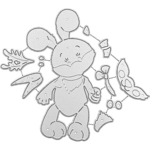 Carrot Rabbit Metal Cutting Dies Stencil Scrapbooking DIY Album Stamp Paper Card Mold Embossing Decoration Craft