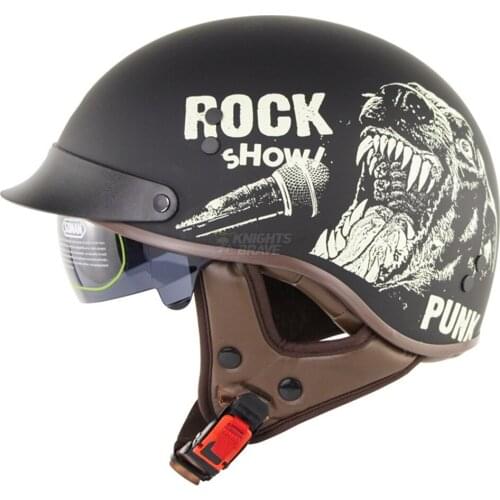 SOMAN Vintage Retro Open Face Motorcycle Helmet Men Casco Moto Summer Motorbike Racing Riding Helmet Motorcycle Accessories