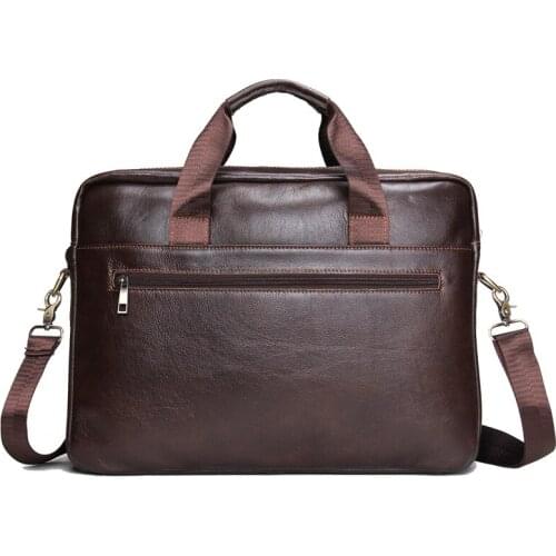 2021 brand 100% Genuine Leather Men Briefcase Cowhide Mens Messenger Bags For 14" Laptop Male Bag Luxury Cowhide Handbag