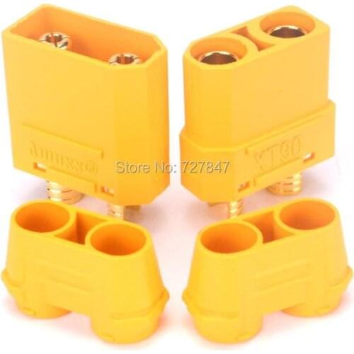 10 Pairs Amass XT90H XT90 Battery Connector Set 4.5mm Male Female Gold Plated Banana Plug