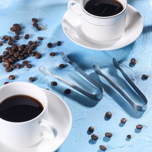 2021 New Stainless Steel Tongs with Smooth Edge Sugar Tongs for Tea Party Coffee Bar Ice Clip Food Serving Hot Sale