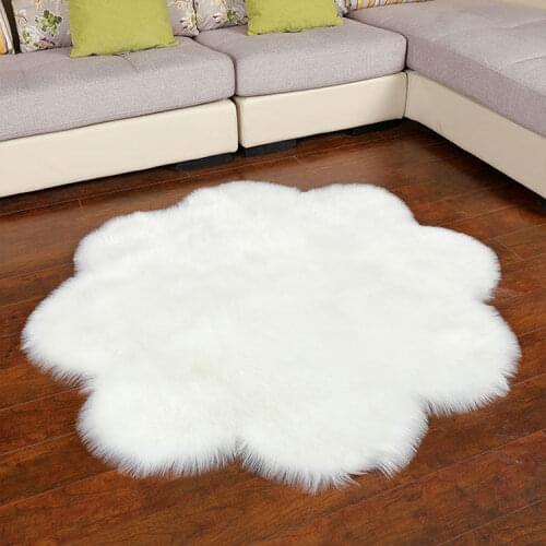 Plush Plum Round Carpet Bedroom Bedside Carpet Modern Decoration Living Room Coffee Table Mat