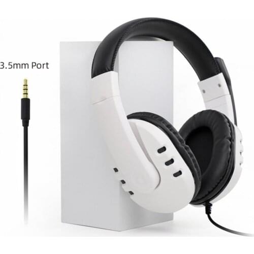 Headset Wired Stereo Surround Plastic Head-mounted Gaming Headphone for PS5 PS4 Pro/Slim With Mic
