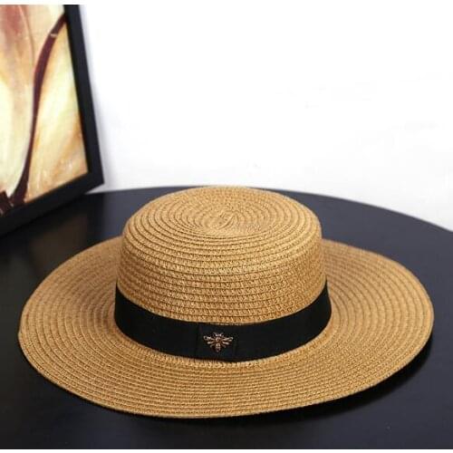 2021 New Summer Beach Bright Color Hat Unisex Paper Straw Hat Wide Brim Boater Hats Sun Hat for Women Men