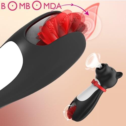 Vagina Suck Licking Clit Stimulation G spot Silicone Vibration Nipple Sucker Erotic Adult Sex Toy Vibrators Woman Pussy Massager