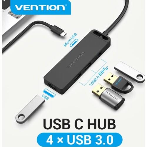 Vention USB C HUB 3.1 Type C to USB 3.0 Adapter Multi USB with Micro USB Charging Port for Xiaomi MacBook Huawei OTG Type C HUB
