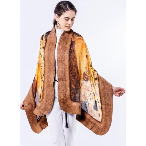 Nomads Felt Gustav Klimt The Kiss Silk Felt Shawl