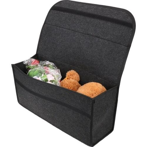 Storage Box Soft Felt Car Storage Bag Anti Slip Car Trunk Organizer Foldable Finishing Automotive Interior Supplies