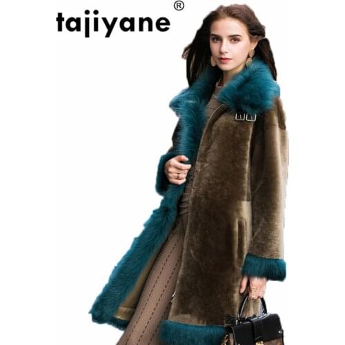 Coat Fur Real Autumn Winter Coat Women Clothes Korean Double-faced Fur Wool Jakcet Vintage Long Tops Abrigo Mujer ZT1072
