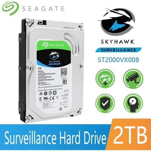 Seagate Skyhawk Surveillance 2TB Hard Drive Disk SATA III 3.5" HDD HD Harddisk For Security System Video Recorder DVR NVR CCTV