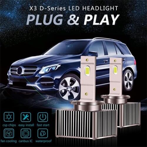 1 Pair Car LED Headlight Bulb Car Headlight Renovation 70W 10000LM Super Spotlight 6000K White D1S D2S D3S D4S D2R D4R D5S D8S
