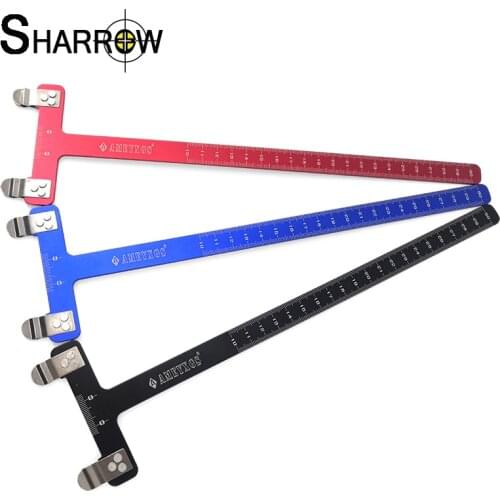 1pc 5 Color Archery T Ruler T-Square Quick Tip On Tieing Nock Points Recurve Compound Long Bow Measurements Accessories