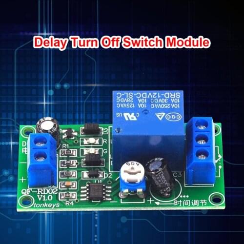 12V DC Time Delay Relay Module Seconds Adjustable Timer Switch Board Turn On Delay Turn Off Switch Module