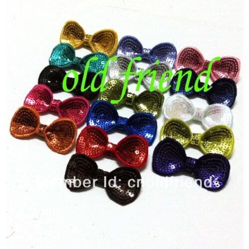 2014 New Sytle 2.5" round sequin bows 16 color IN STOCK Free Shipping 160 pcs/lot